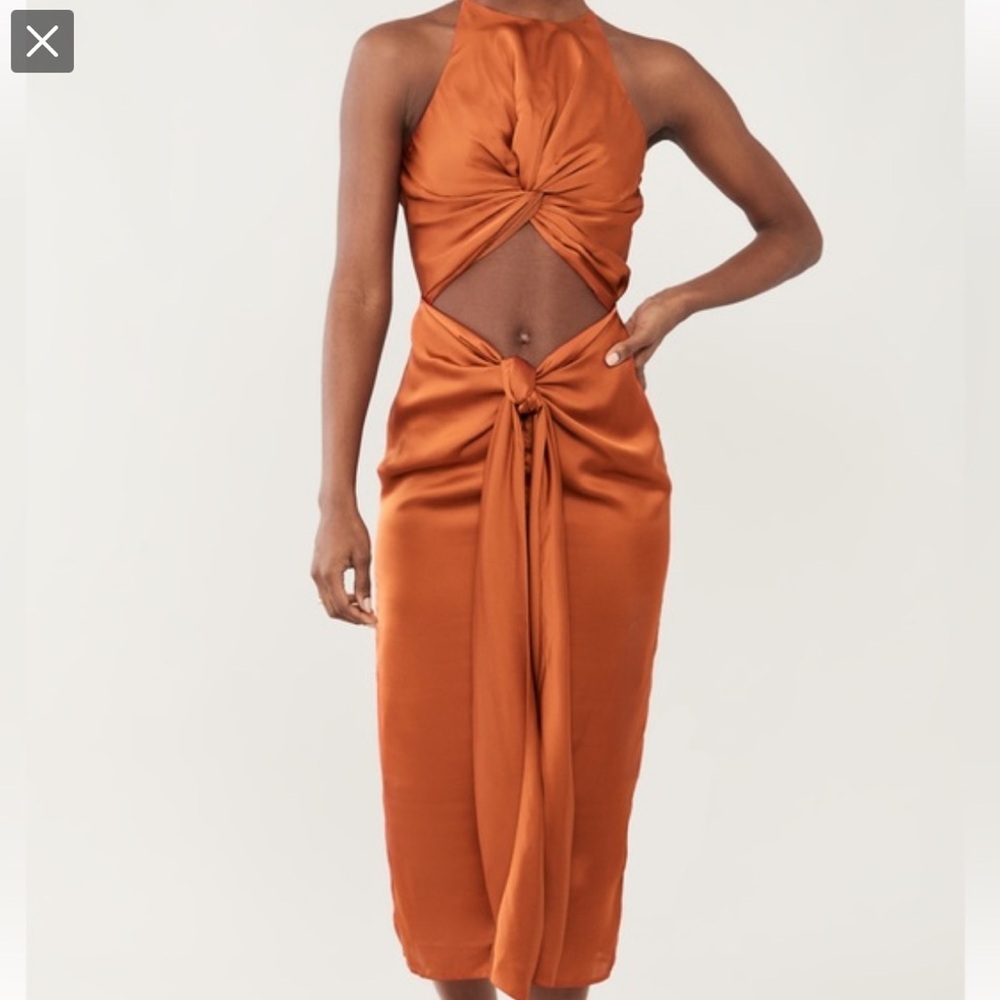 Andrea Iyamah black silk midi dress - Picture 4 of 5